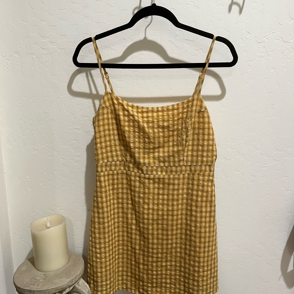 Urban Outfitters Yellow Plaid Dress